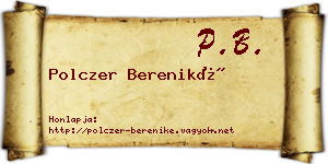 Polczer Bereniké névjegykártya